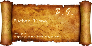 Pucher Ilona névjegykártya